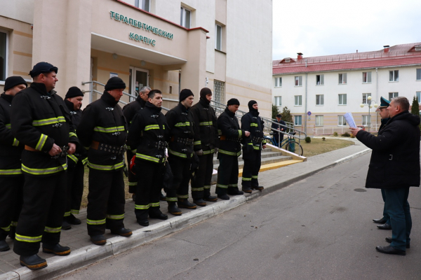 Отработаны тактико-специальные занятия на территории Марьиногорской центральной районной больницы (Пуховичский район)