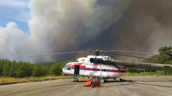 Belarusian rescuers helping put out wildfires in Turkey