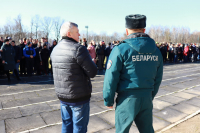 В Пуховичском районе работники МЧС отработали план эвакуации со студентами