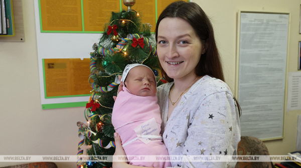 In Pictures: First baby of the year in Vitebsk Oblast