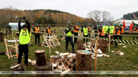 Wood chopping challenge among journalists near Minsk: New events, larger scale